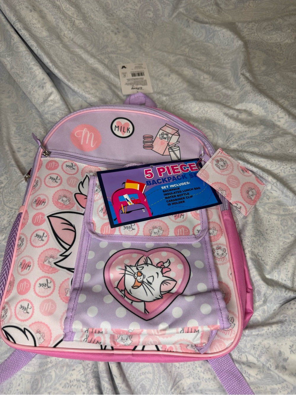 The Aristocats Marie & Milk 5 Piece Backpack Set - Picture 2 of 10
